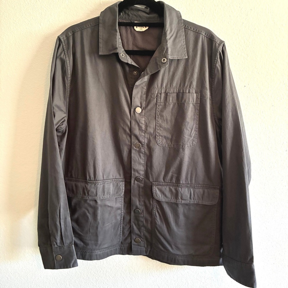 Pact Organic Cotton Chore Jacket Field Utility Coat Cargo Pockets Mens Medium